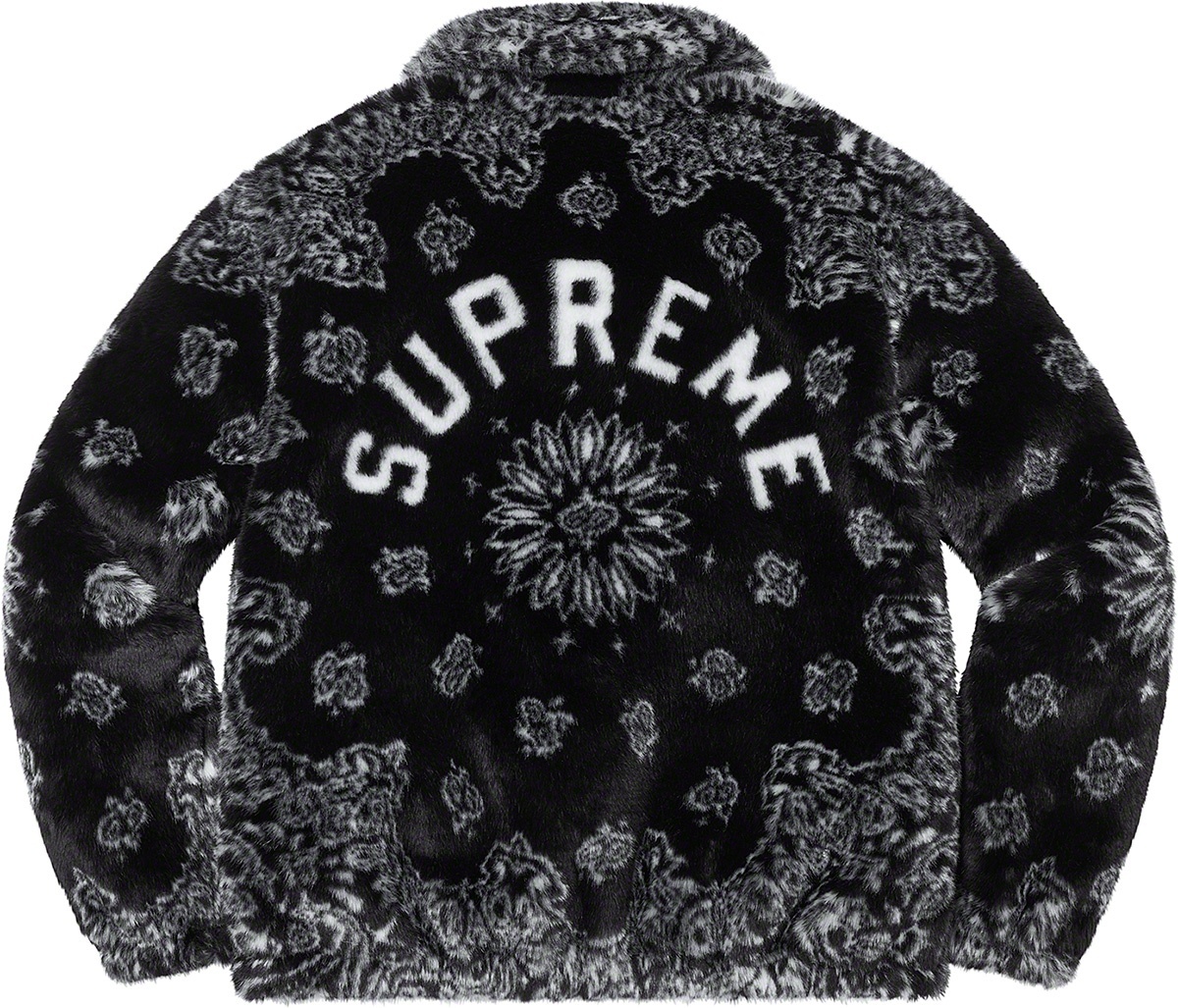 Bandana Faux Fur Bomber Jacket view 20